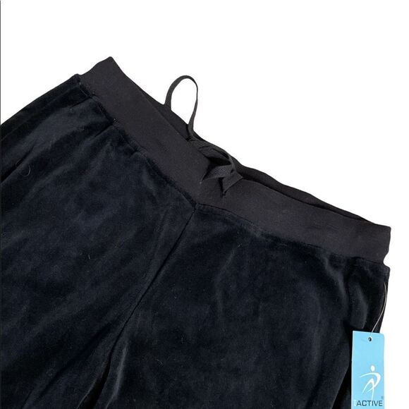 Vintage Silver embroidered black Velour Drawstring Pants Size Small NWT - Picture 3 of 7